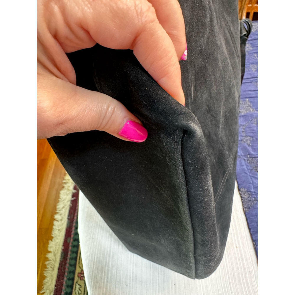 Gucci Black Suede Large Tote w/ Crossbody Strap - Picture 13 of 16